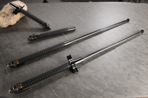 A diagram showing the inside of a friction lock baton